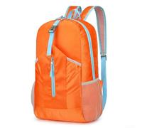 25L Foldable Backpack with Waterproof Nylon for Hiking For Camping Travel and Gym Lightweight and Tear Resistant Construction (Orange)