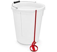 25L Plasterers Mixing Bucket & Steel Drill Mixer Set 80 x 400mm