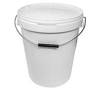 25L Plastic Bucket with Lid | Food Grade, Airtight & Reusable Storage Container with Metal Handle (8 Buckets)