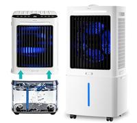 25L Portable Air Conditer - Quiet Windowless 3-in-1 Eative Cooler with Remote, 24 Speeds, 6 Ice Pac, 1-12h Timer for Home & Office, Ideal for Bedroom