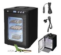 25L Reptile Egg Incubator, Scientific Lab Incubator with 5°C-60°C Temperature Control, LED Display, Auto-Turn, Dual Ventilation, Suitable for Snake, Tortoise, and Lizard Breeding