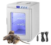 25L Reptile Incubator, 5°C-60°C Digital Egg Incubator with Heating & Cooling Thermostat - Portable Scientific Lab Breeding Box with LED Light for Snake, Lizard, Turtle white
