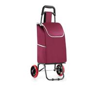 25L Rolling Shopping Trolley Cart with Wheels Lightweight Folding Hand Truck with Removable Waterproof Bag Easy to Operate Shopping Cart