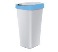 25L Sorting Waste Bin Recycling Segregation 2-Way Flap 5 Colours Trash Can Solid