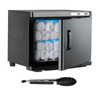 25L Towel Warmer, Hot Towel Steriliser Cabinet, Towel Steamer with Towel Clip, Hot Towel Warmer, Electric Quick Heating to 75°C, Hot Towel Cabinet 75°C for Spa (Black)