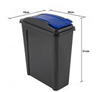 Meliconi Recycling Bin VFM 384286 - 25 L with Lid - Blue