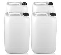25L Water Container, Plastic, Tamper Proof Screw Cap, Large Water Jerry Can Tank for Water Storage, Water Tank, Camping, Car Washing, UN Approved, Food Grade & Stackable. (4)