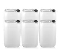 25L Water Container, Plastic, Tamper Proof Screw Cap, Large Water Jerry Can Tank for Water Storage, Water Tank, Camping, Car Washing, UN Approved, Food Grade & Stackable. (6)