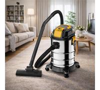 Gr8 Home Wet And Dry Vacuum Cleaner Blower Stainless Steel Garage Workshop Bagless Vac 1200w 25 Litre