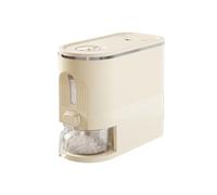 25Lbs Rice Dispenser,Large Container with Measuring Cup, Proof Cereal Dispenser Storage Scale,Dry Food Dispenser,Kitchen Organization Home Pantry Corn(White) Lunch (Beige1, 34x17x29cm)