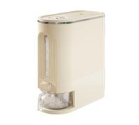 25Lbs Rice Dispenser,Large Container with Measuring Cup, Proof Cereal Dispenser Storage Scale,Dry Food Dispenser,Kitchen Organization Home Pantry Corn(White) Lunch (Beige2, 34x17x40cm)