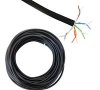 25m Black Outdoor Telephone/Communication Cable - 5 Pair 10 Core - BT Wire Meter Reel - IDC Install CW1128 Water Resistance Twin Way