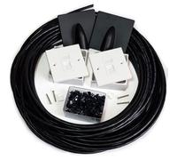 25m CAT6a Internet Extension Kit Outdoor External Cable RJ45 Wall Face Plate