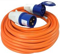 25M Extension Lead Cable - 240V 16 Amp Heavy Duty Camping Caravan Hook Up Cable - High Vis Orange - Perfect For Campervan & Motorhome