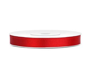 25m of Red Satin Ribbon/Gift Ribbon, 6mm Wide
