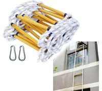 25m Portable Fire Escape Rope Ladder - 82ft High-Altitude Emergency Safety Solution for Home, Office & Outdoor - Easy to Use Fire Safety Gear