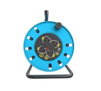 25M Retractable Cable Reel Extension Lead Heavy Duty Extension Cable, Thermal Cut Out, Blue Extension Lead for Garden Lawn Mower Office Indoor/Outdoor Use