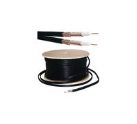 25M RG59u Twin Coaxial Shotgun Cable Pure Copper & Foam Satellite Dish SKY HD