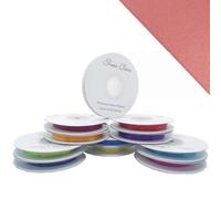 25M Single roll of Double Faced Satin Ribbon 3mm, 6mm, 10mm, 16mm Widths (Antique Pink, 3mm)