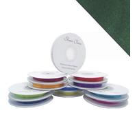 25M Single roll of Double Faced Satin Ribbon 3mm, 6mm, 10mm, 16mm Widths (Hunter Green, 3mm)
