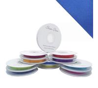 25M Single roll of Double Faced Satin Ribbon 3mm, 6mm, 10mm, 16mm Widths (Royal Blue, 3mm)