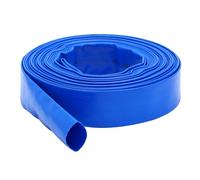 25m x 25mm (1 Inch) Diameter Layflat Discharge Pond Hose Pipe Lay Flat Submersible Pump Water Pump Hose, Blued Duty Pipe for Filling and draining of Swimming Pool Ponds