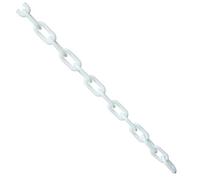 25m x 6mm Plastic Barrier Chain Link Safety Decorative Garden Fence - White