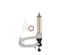 25ml/50ml Continuous Syringe With Needle Vaccine Injector Semi-Automatic Veterinary Chicken Cow Sheep Horse Veterinary Metal Feeding Gun(50ml,Needle-NO.7x8)