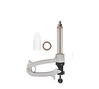 25ml/50ml Continuous Syringe With Needle Vaccine Injector Semi-Automatic Veterinary Chicken Cow Sheep Horse Veterinary Metal Feeding Gun(25ml,Needle-NO.14x25)