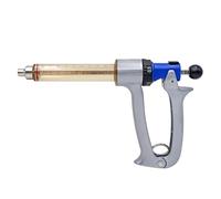 25Ml/50Ml Semi-Automatic Adjustable Continuous Syringe Vaccine For Pig Cattle Sheep Veterinary Needle Veterinary Metal Feeding Gun(25ml)