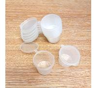 25ml SMALL 1oz Clear Round Pots with Hinged Lids Reusable, Recyclable, Microwave safe, Freezer Safe- Ideal for Restaurants, takeaways for storing sauces, ketchups, samples, medicines and more (1000)