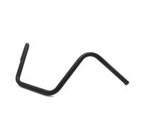 25mm 1" Handlebar Retro Steel Pipe Motorcycle Handle Bar Motorbike Mid Handlebars(Black-)