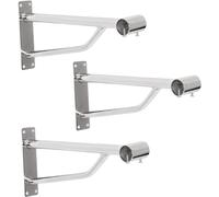 25mm / 1 inch Premier Heavy Duty Wall FIX Chrome Support ARM Bracket for 25MM Diameter Tube, Walk in Wardrobe Chrome TUBING Hanging Rail System for Shops, Home and Retail (1 x 25mm Tube Bracket) (3)