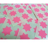 25mm (1") Star Shape Colour Code Stickers - Packs of 90 Large Coloured Stars Sticky Labels - 32 Colours Available (Fluorescent Pink Magenta)