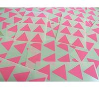 25mm (1") Triangle Shape Colour Code Stickers - Packs of 96 Large Coloured Triangular Sticky Labels - 32 Colours Available (Fluorescent Bright Pink Magenta)