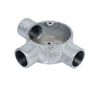25mm 3 Way Galvanised Conduit Box