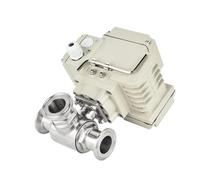 25mm 3-Way Sanitary Electric Ball Valve - Stainless Steel Tri Clamp Motorized Valve, 220V/110V/12V,1pcs(L Type-220vac)