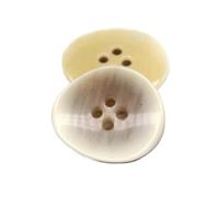 25mm 30mm Large Beige Resin Horn Buttons DIY Sewing Buttons, Oval Beige, 30mm 6pcs