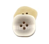 25mm 30mm Large Beige Resin Horn Buttons DIY Sewing Buttons, Square Beige, 25mm 10pcs