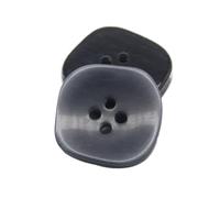 25mm 30mm Large Beige Resin Horn Buttons DIY Sewing Buttons, Square Grey, 30mm 6pcs