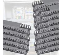 25mm 40mm 60mm 100mm Width Duct PVC Open Slot Wiring Raceway, Cable Management Channel Cord Track For Under Desk/laboratory, Wire Channels To Hide Wires Gray(18 PCS,W X H 30mm X 30mm)