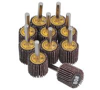 25mm 80 Grit Abrasive Flap Wheel Discs Sanding Rust Removal 6mm Shank 10pc