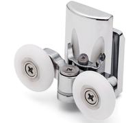 (25mm, 8mm) 2 x Double Bottom Zinc Alloy Shower Door Rollers/Runners L067