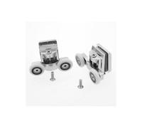 (25mm, 8mm) 2 x Double Top Zinc Alloy Shower Door Rollers/Runners 20mm, 23mm, 25mm or 27mm Wheel Diameter (6mm or 8mm Glass) L067