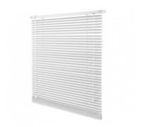 25mm Aluminum Slat Blackout Venetian Blinds, No Tools No Drill Blinds for Windows, Made to Measure Horizontal Venetian Blinds, Light Adjust Shades for Kitchen Bathroom(White)