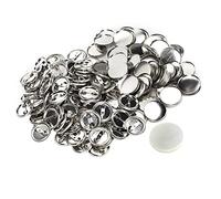 25MM Badge Blanks, 100pcs Badge Making Kit Blank Pin Button Round Safety Badge, Handmade Button Badge with Pins Emblem Medal Parts Supplies for Kids Handicraft DIY Crafts Wedding Party