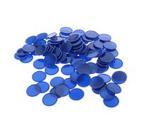 25MM barreled Plastic Coin Chip money 100 barrels a barrel Concave Edge Blue, 0.98in