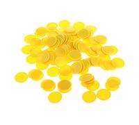 25MM barreled Plastic Coin Chip money 100 barrels a barrel Concave Edge Yellow, 0.98in