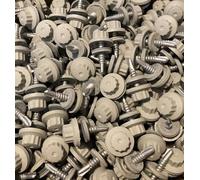25mm Bi-Hex Self-Drilling Screws - Goosewing Grey 11mm Head, 16mm EPDM Washer - Pack of 100