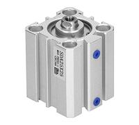 25mm Bore Aluminum Air Cylinder, Thin Double Acting Pneumatic Cylinder, Compact Structure with Large Output Force, PT1/8in Pipe Thread for Manipulators and Clamping Devices, Corros (SDA25*25)